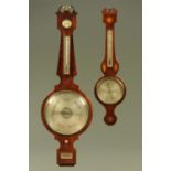 A country house oversized mahogany veneered barometer,