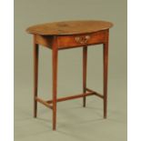 A George III mahogany oval occasional table,