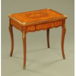 A French style foliate marquetry turnover top games table,