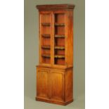 A Victorian mahogany narrow library bookcase,