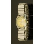 A vintage Longines "Silvergines" gentleman's stainless steel wristwatch, case diameter 32 mm.