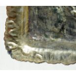 A Japanese antimony plated rectangular tray, early 20th century,