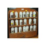 Hummel spice jar set with wooden rack