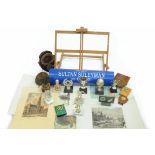 Table top easel, sports trophies, etc.