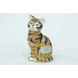 Royal Crown Derby cat paperweight