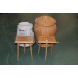 Wicker basket with lid,