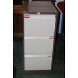 Bisley 3 drawer metal filing cabinet