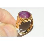 18 ct gold and ruby ring, size P, weight approx 7.