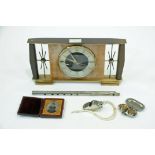 Vintage Metamac mantle clock, sovereign case,