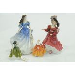 Four Royal Doulton figurines "Rebecca", "Patricia",