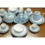 Denby dinner and teaware, +/- 40 pieces, dinner plates, teacups,