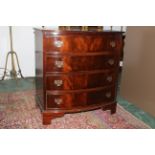Reproduction 4 drawer bowfronted chest of drawers