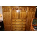 Ash Compactum wardrobe with carved decoration