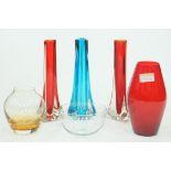 Caithness and other glass vases and bowls