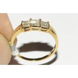 18 ct gold and diamond ring, size P, weight approx 2.