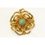 18 ct gold brooch, weight approx 9.