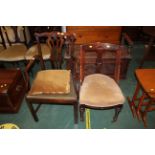 Chippendale style mahogany chair and another chair