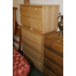 Ikea 4 drawer chest of drawers and 2 matching 2 drawer bedside chests