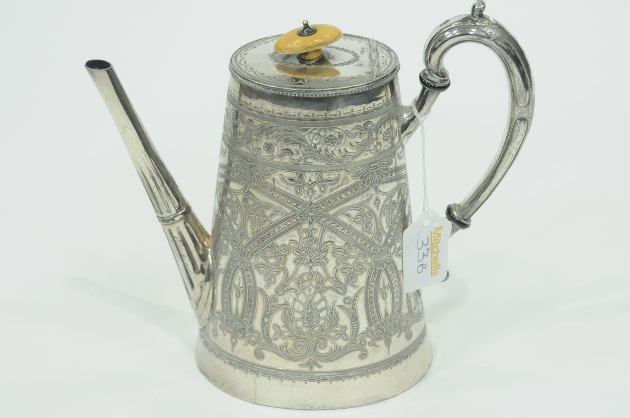 Victorian silver plated coffee pot