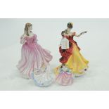 Four Royal Doulton figurines, "Lauren", "Belle",