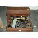 WITHDRAWN - Singer vintage electric sewing machine with pedal