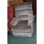 Green electric recliner chair