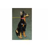 Large Dobermann dog ornament,