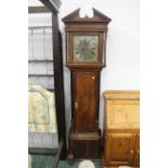 Oak cased Coats of Wigan 30 hour (with dummy winders) longcase clock including pendulum and weight