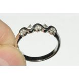 18 ct white gold and diamond ring, size O, weight approx 3.