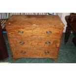 Georgian mahogany 3 drawer chest of drawers