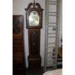 West German 30 hour longcase clock with glass fronted door,