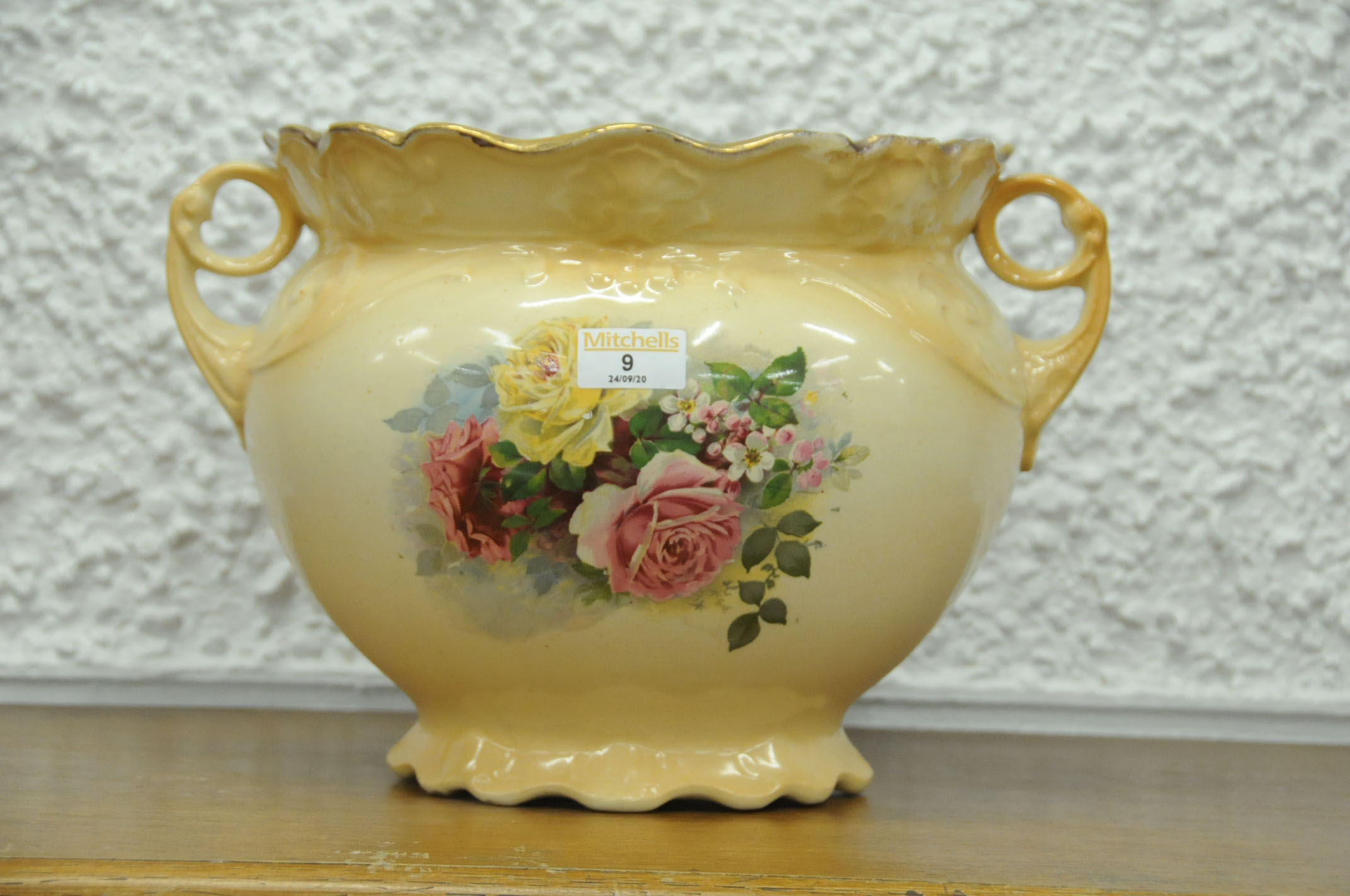 Late 19th/early 20th century transfer printed floral jardiniere