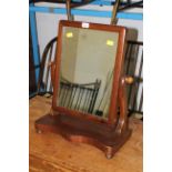 Victorian mahogany toilet mirror