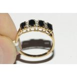 9 ct gold ring size N, weight 1.