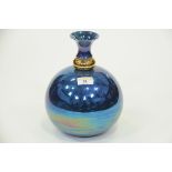 Tobias Harrison blue glazed lustre vase,