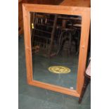 Rectangular pine framed mirror