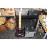 Westfield electric guitar and Fender amp