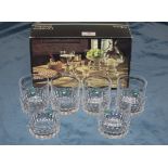 Six Orrefors glass tumblers