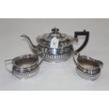 Three piece silver plated tea service