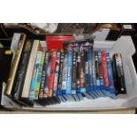 Box of DVD's, books,