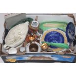 Box of Beswick dish, decorative plates,