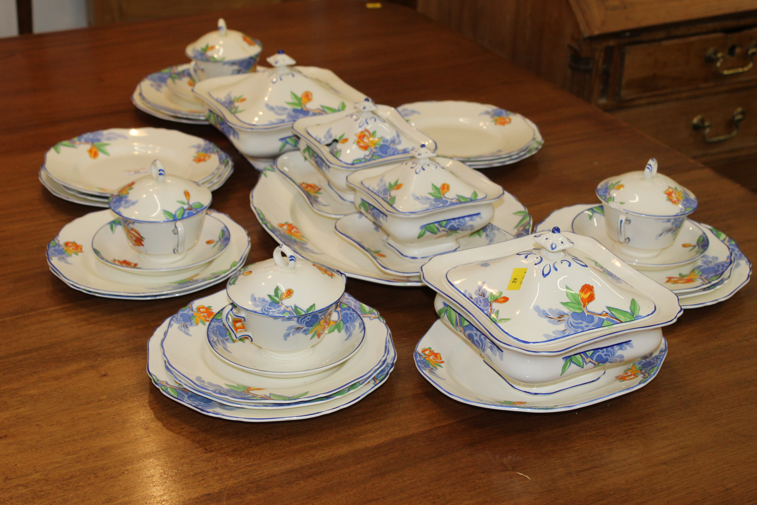 Corona Ware handpainted part dinner service