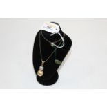 9 ct gold chain and pendant,