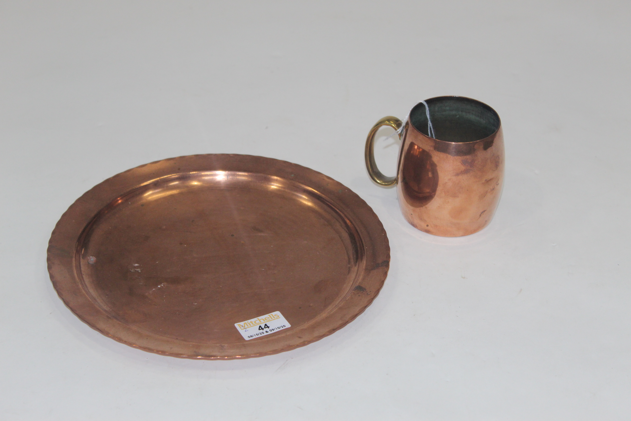 Tankard and Borrowdale hand beaten copper tray