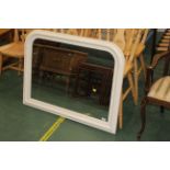 Cream painted overmantle mirror