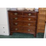 Victorian 2/3 mahogany chest of drawers, height 103 cm,