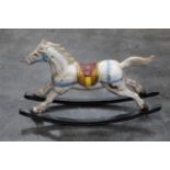 Early 20th century cast iron rocking horse