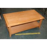 Modern oak rectangular coffee table