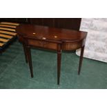 Reproduction breakfront hall table with drawer to front,