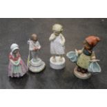 Four figurines, Hummel, German,